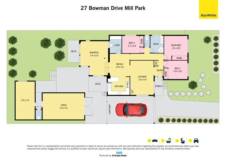 Floorplan of Homely house listing, 27 Bowman Drive, Mill Park VIC 3082