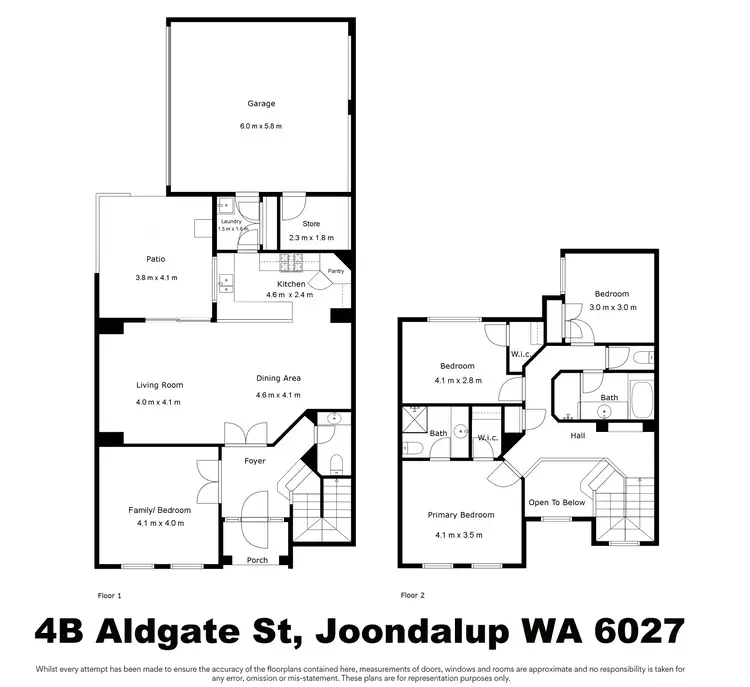 Floorplan of Homely townhouse listing, 4B Aldgate Street, Joondalup WA 6027