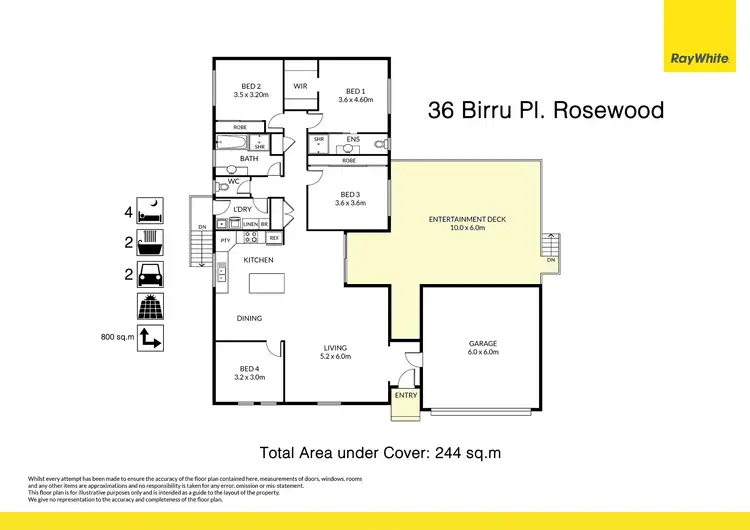 Floorplan of Homely house listing, 36 Birru Place, Rosewood QLD 4340