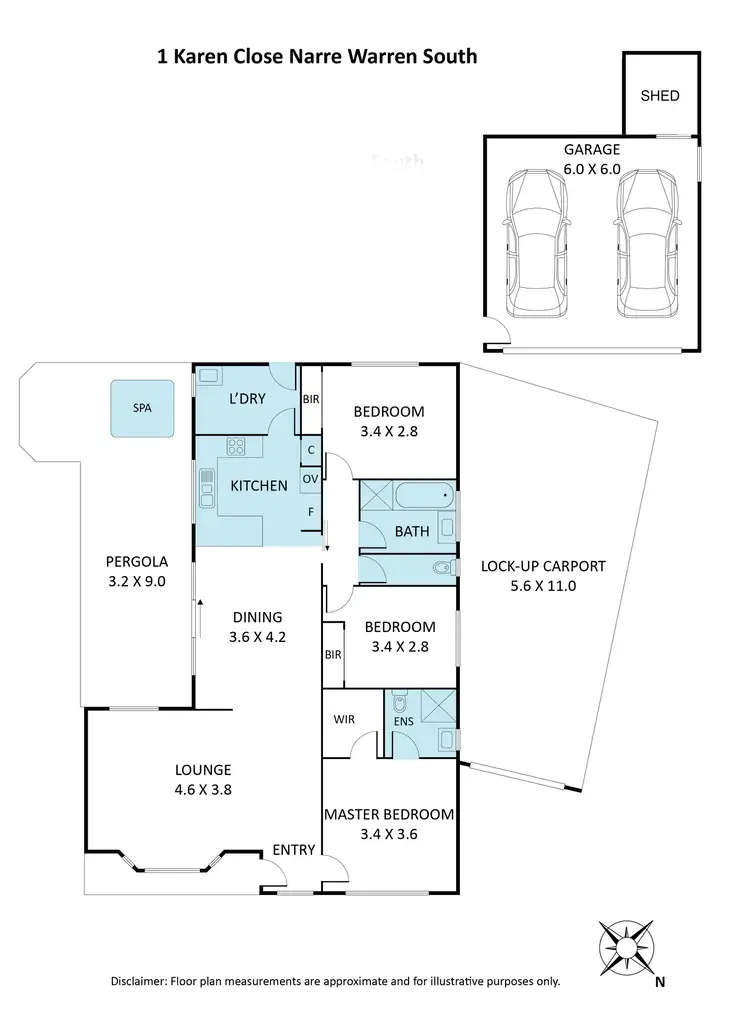 Floorplan of Homely house listing, 1 Karen Close, Narre Warren South VIC 3805
