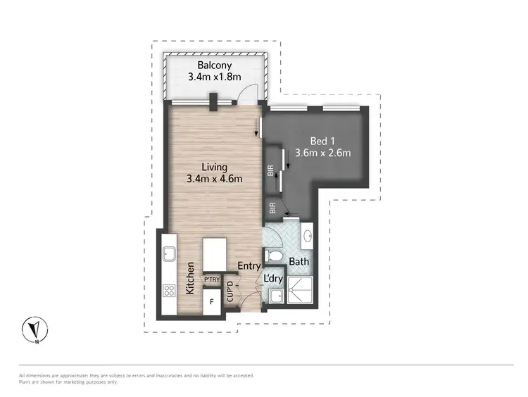 Floorplan of Homely apartment listing, 717/477 Boundary Street, Spring Hill QLD 4000