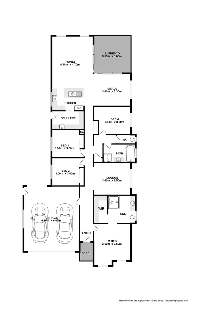 Floorplan of Homely house listing, 5 Queensberry Road, Leneva VIC 3691