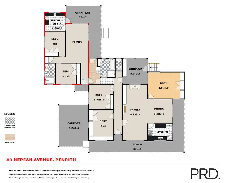 Floorplan of Homely house listing, 83 Nepean Avenue, Penrith NSW 2750