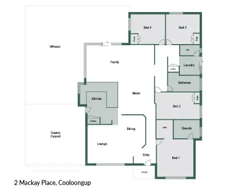 Floorplan of Homely house listing, 2 Mackay Place, Cooloongup WA 6168
