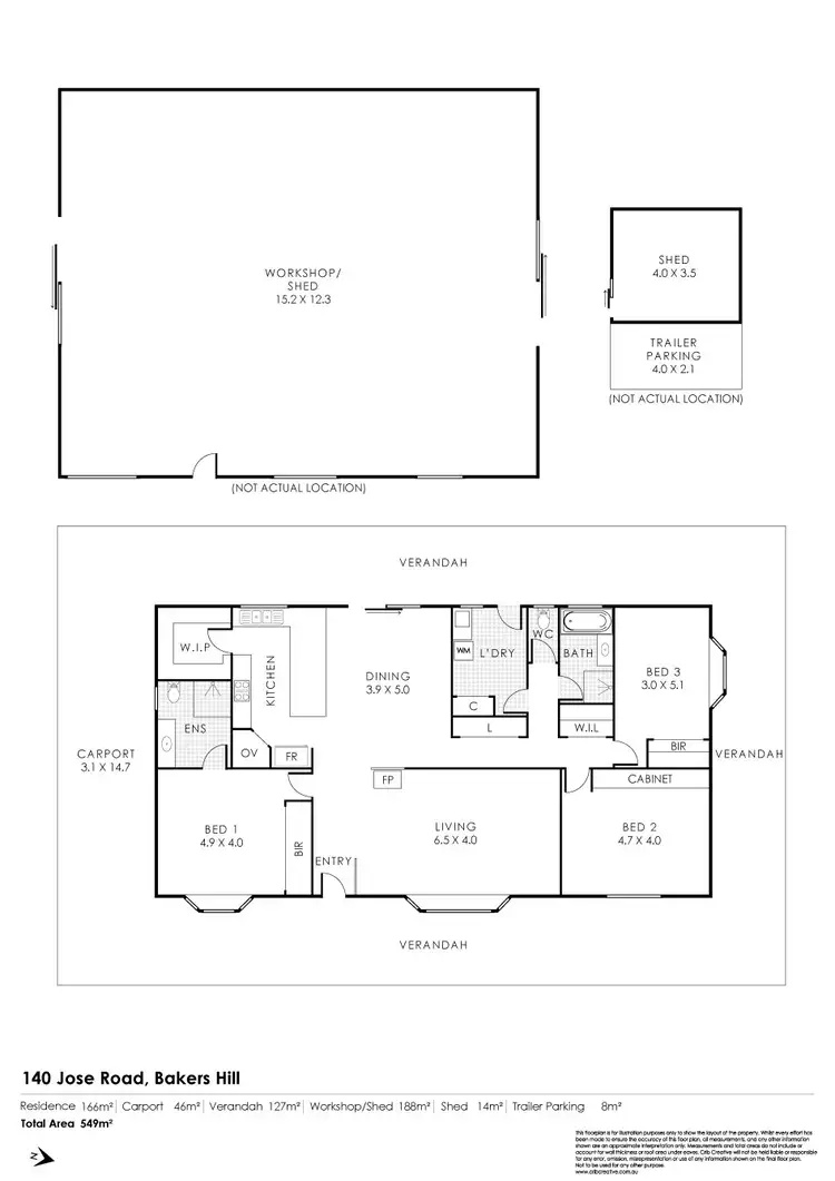 Floorplan of Homely house listing, 140 Jose Road, Bakers Hill WA 6562