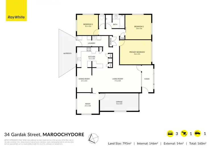 Floorplan of Homely house listing, 34 Gardak Street, Maroochydore QLD 4558