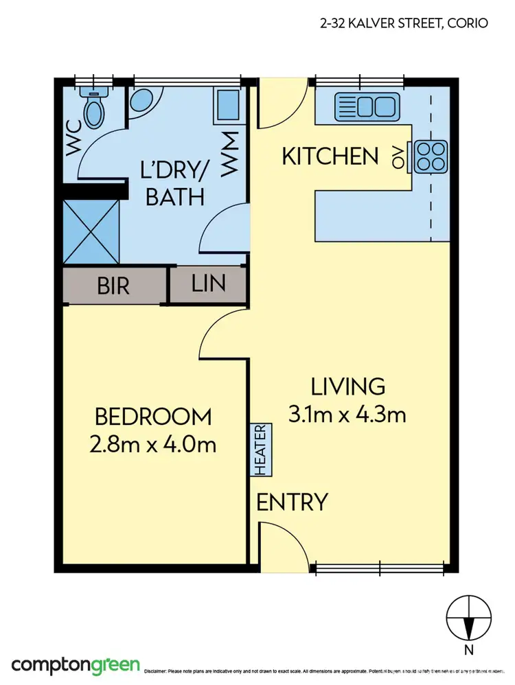 Floorplan of Homely unit listing, 2/32 Kalver Street, Corio VIC 3214