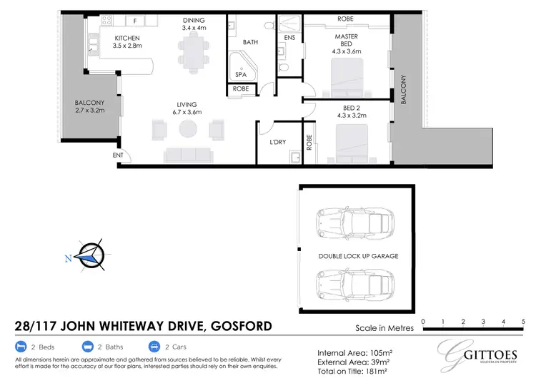 Floorplan of Homely unit listing, 28/117 John Whiteway Drive, Gosford NSW 2250