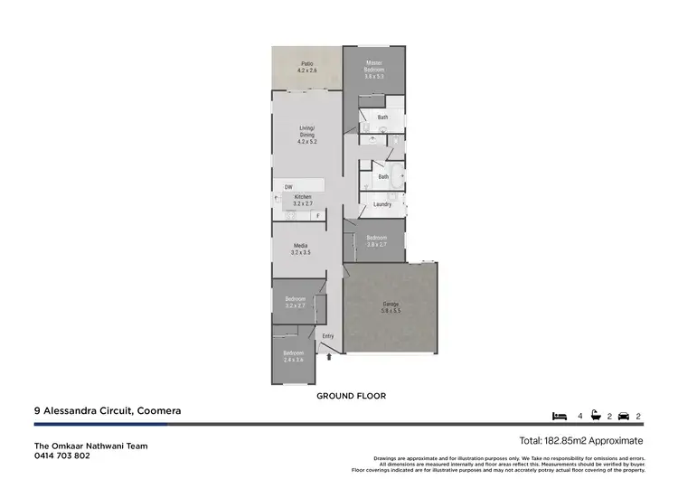 Floorplan of Homely house listing, 9 Alessandra Circuit, Coomera QLD 4209