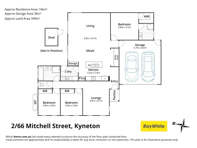 Floorplan of Homely townhouse listing, 2/66 Mitchell Street, Kyneton VIC 3444
