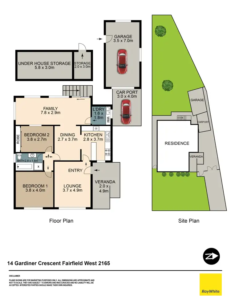 Floorplan of Homely house listing, 14 Gardiner Crescent, Fairfield West NSW 2165