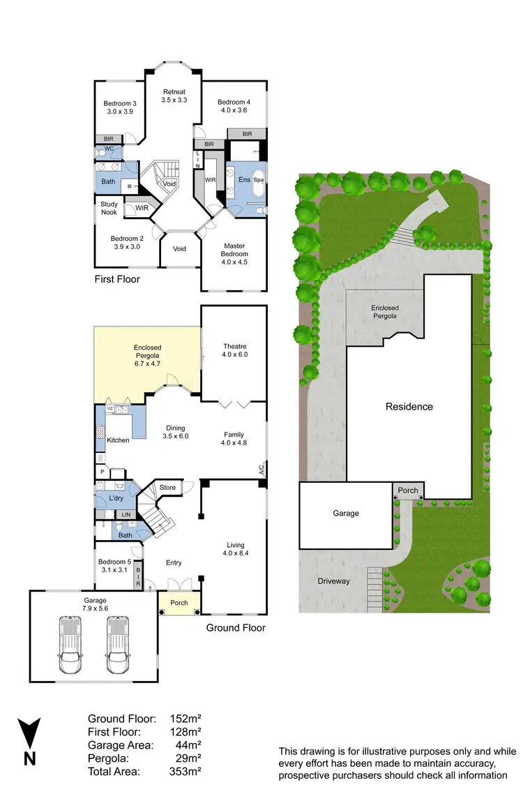 Floorplan of Homely house listing, 6 Dani Court, Rowville VIC 3178