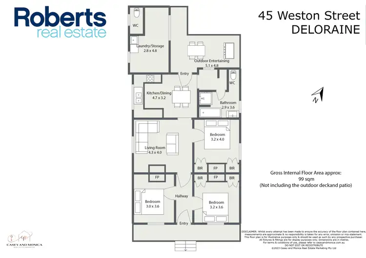 Floorplan of Homely house listing, 45 Weston Street, Deloraine TAS 7304