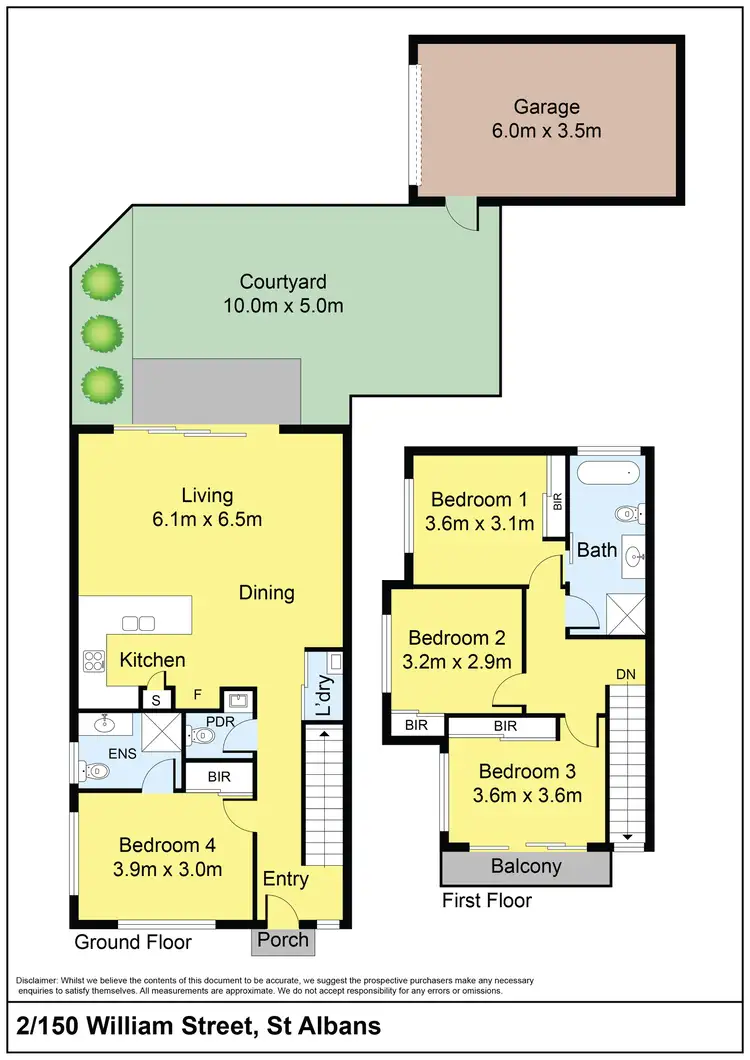 Floorplan of Homely townhouse listing, 2/150 William Street, St Albans VIC 3021