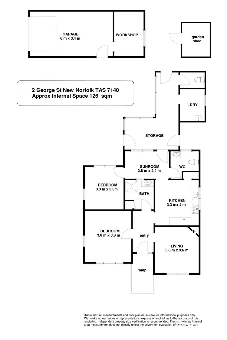 Floorplan of Homely house listing, 2 George Street, New Norfolk TAS 7140