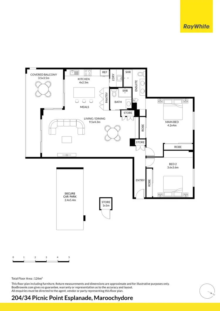 Floorplan of Homely apartment listing, 204/34 Picnic Point Esplanade, Maroochydore QLD 4558