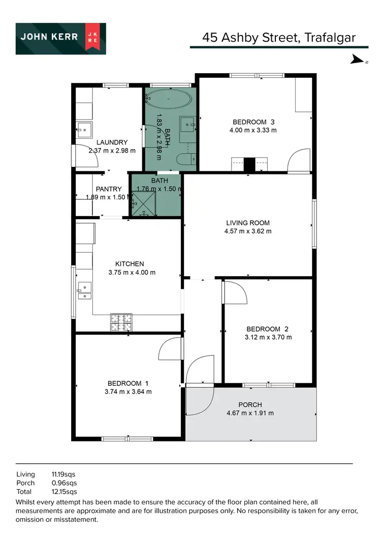 Floorplan of Homely house listing, 45 Ashby Street, Trafalgar VIC 3824