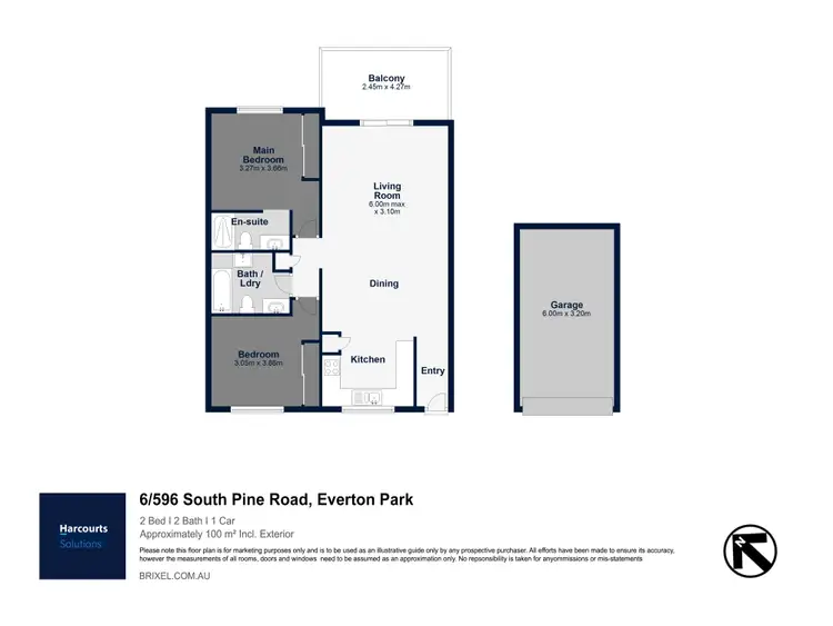Floorplan of Homely apartment listing, 6/596 South Pine Road, Everton Park QLD 4053