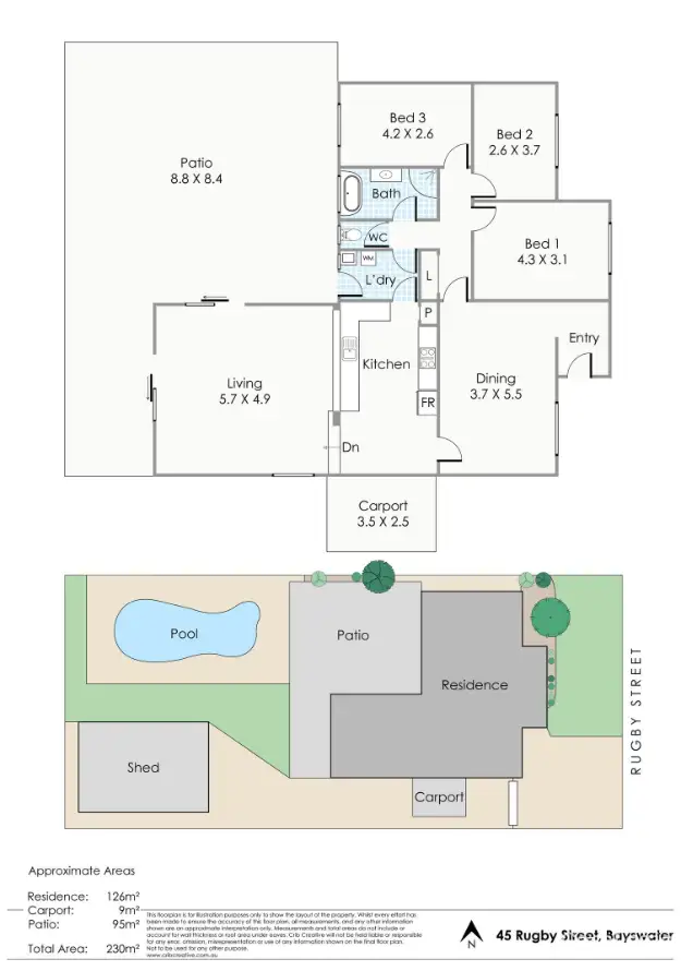 Floorplan of Homely house listing, 45 Rugby Street, Bayswater WA 6053