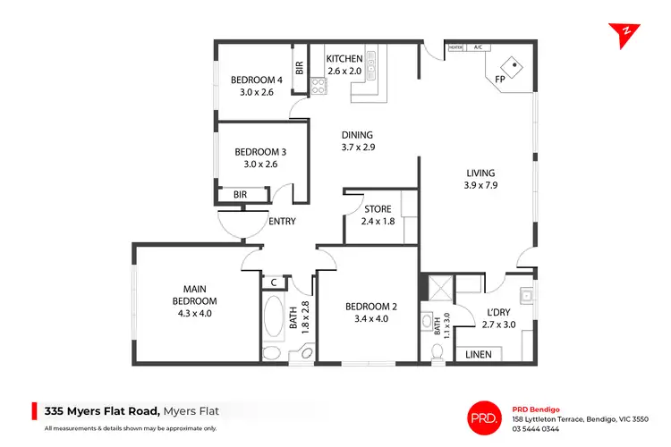 Floorplan of Homely house listing, 335 Myers Flat Road, Myers Flat VIC 3556
