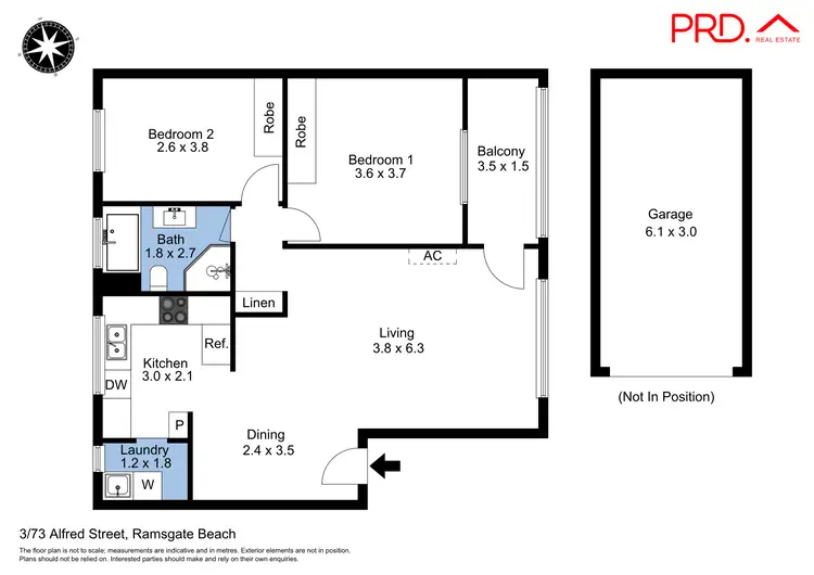 Floorplan of Homely unit listing, 3/73 Alfred Street, Ramsgate Beach NSW 2217