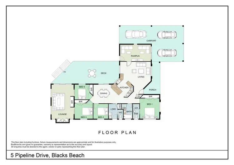 Floorplan of Homely house listing, 5 Pipeline Drive, Blacks Beach QLD 4740