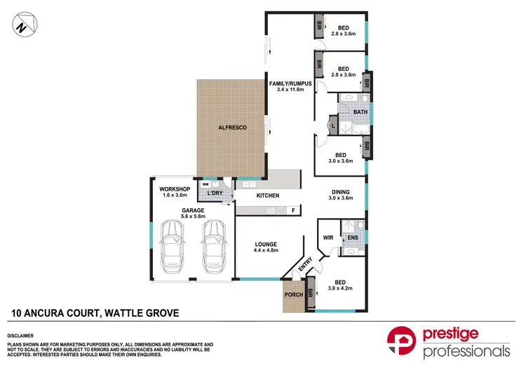 Floorplan of Homely house listing, 10 Ancura Court, Wattle Grove NSW 2173