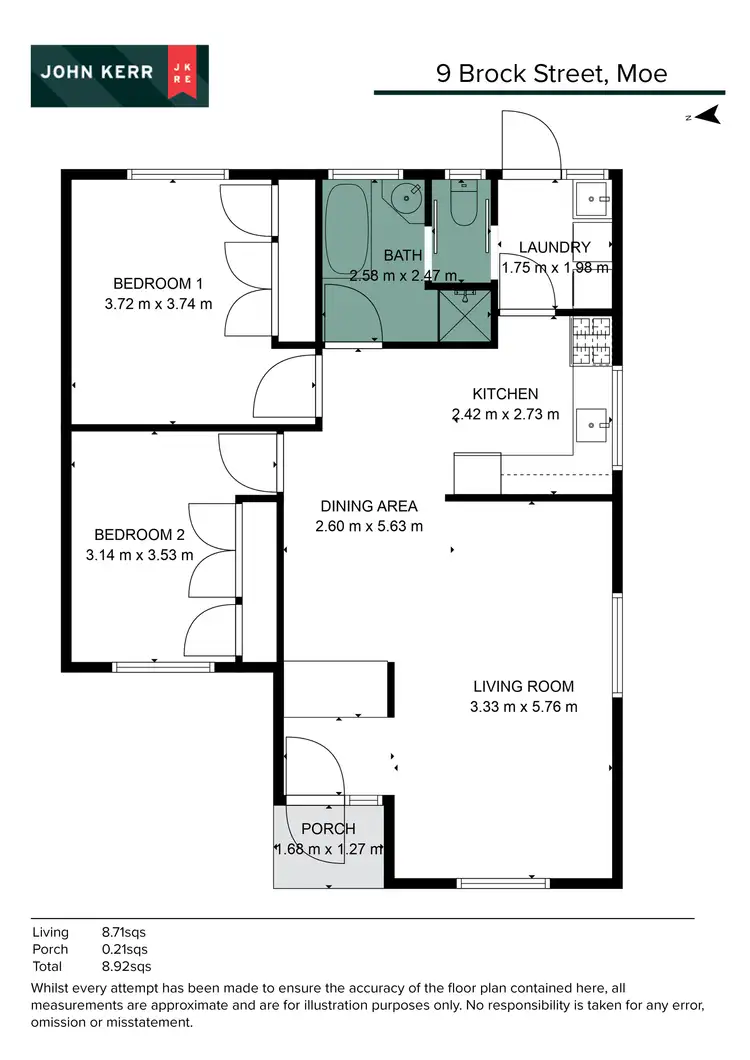 Floorplan of Homely semi-detached listing, 9 & 9A Brock Street, Moe VIC 3825
