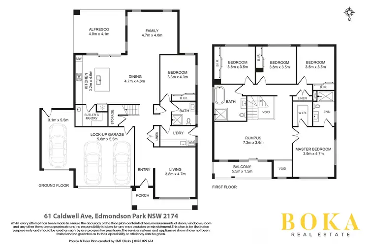 Floorplan of Homely house listing, 61 Caldwell Avenue, Edmondson Park NSW 2174