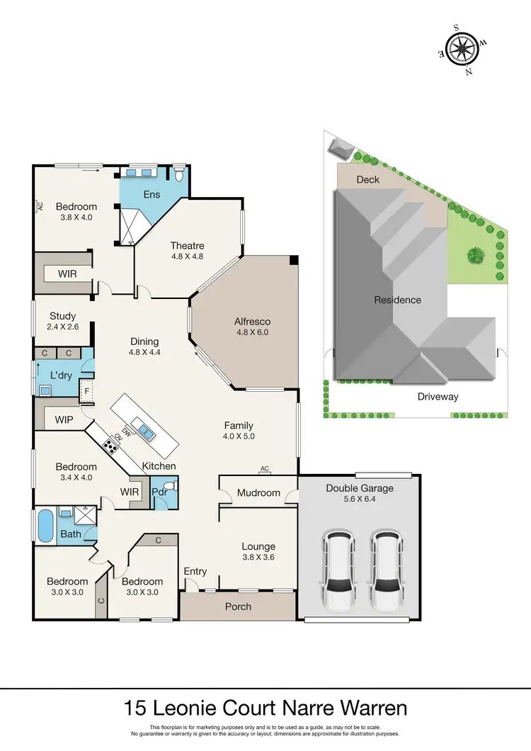 Floorplan of Homely house listing, 15 Leonie Court, Narre Warren VIC 3805