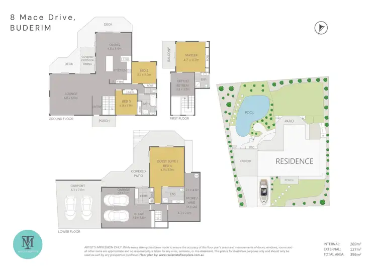 Floorplan of Homely house listing, 8 Mace Drive, Buderim QLD 4556