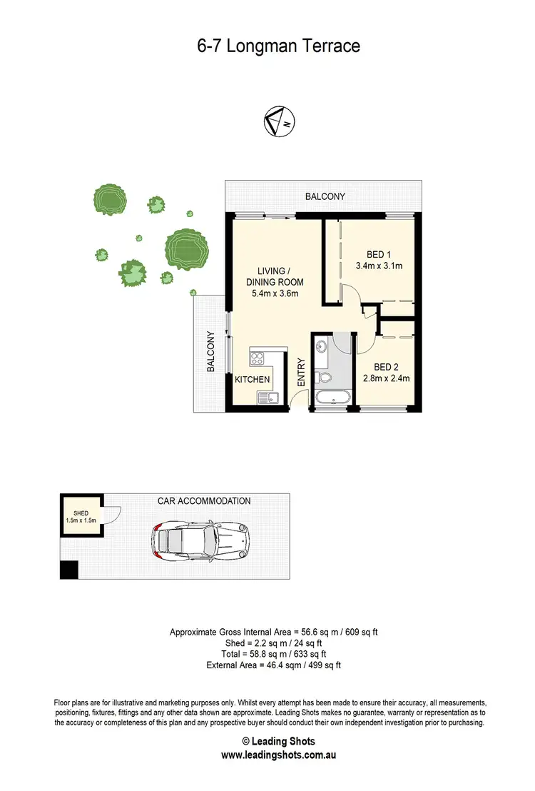 Floorplan of Homely unit listing, 6/7 Longman Terrace, Chelmer QLD 4068