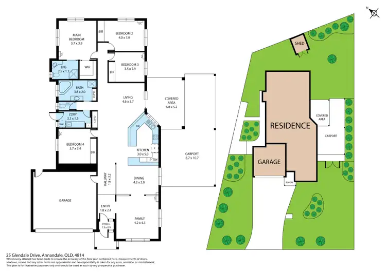 Floorplan of Homely house listing, 25 Glendale Drive, Annandale QLD 4814