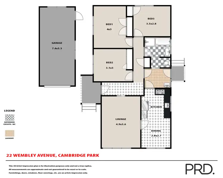 Floorplan of Homely house listing, 22 Wembley Avenue, Cambridge Park NSW 2747