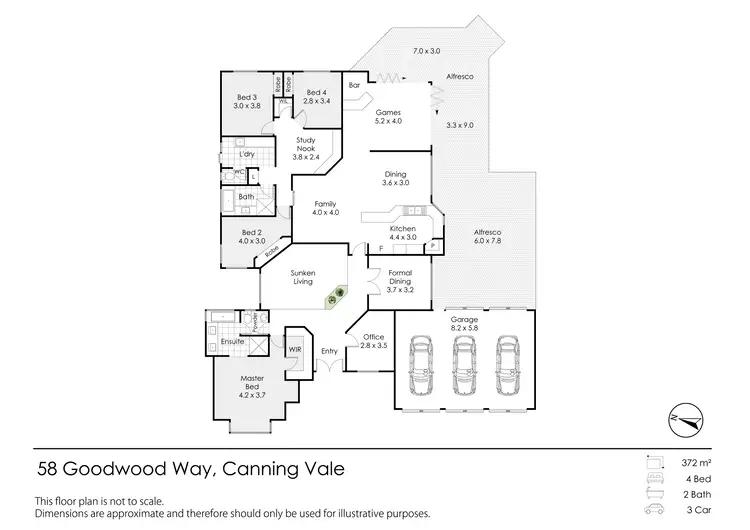 Floorplan of Homely house listing, 58 Goodwood Way, Canning Vale WA 6155
