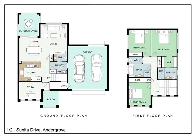 Floorplan of Homely house listing, 1/21 Sunita Drive, Andergrove QLD 4740