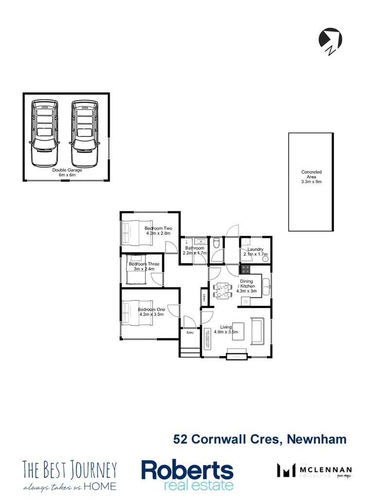 Floorplan of Homely house listing, 52 Cornwall Crescent, Newnham TAS 7248