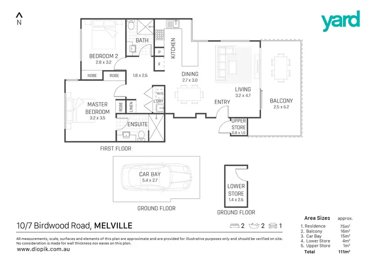 Floorplan of Homely apartment listing, 10/7 Birdwood Road, Melville WA 6156