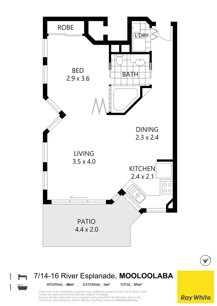 Floorplan of Homely unit listing, 7/14-16 River Esplanade, Mooloolaba QLD 4557