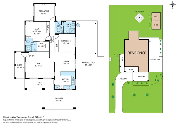 Floorplan of Homely house listing, 7 Raintree Way, Thuringowa Central QLD 4817