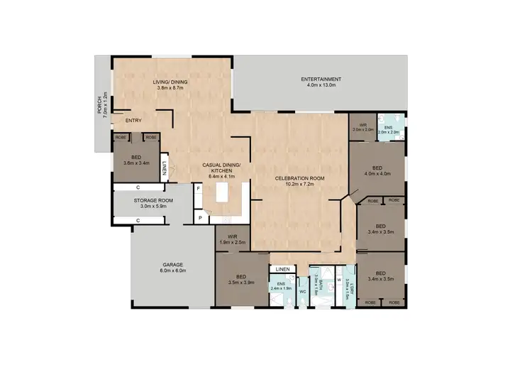 Floorplan of Homely house listing, 6 Flametree Close, Flinders View QLD 4305