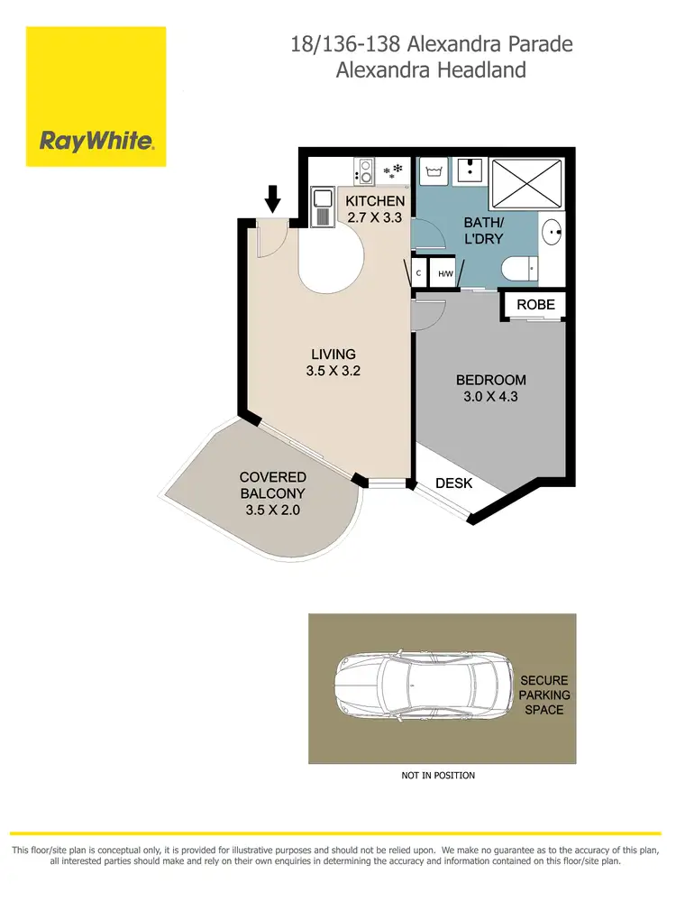 Floorplan of Homely unit listing, 18/136-138 Alexandra Parade, Alexandra Headland QLD 4572