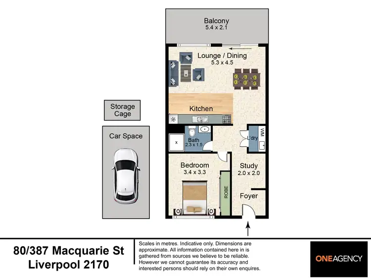 Floorplan of Homely unit listing, 80/387 Macquarie Street, Liverpool NSW 2170