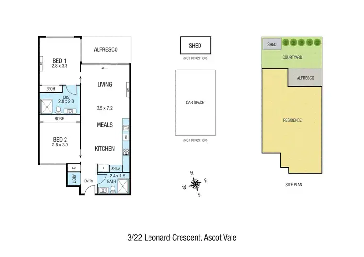 Floorplan of Homely apartment listing, 3/22 Leonard Crescent, Ascot Vale VIC 3032