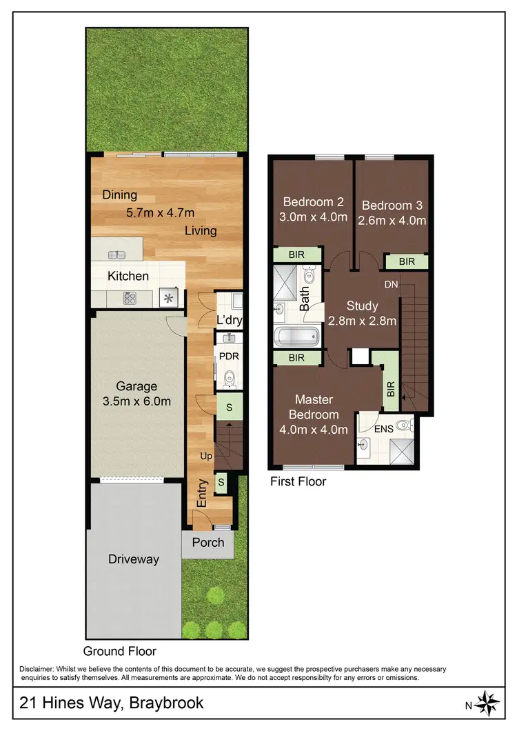 Floorplan of Homely townhouse listing, 21 Hines Way, Braybrook VIC 3019