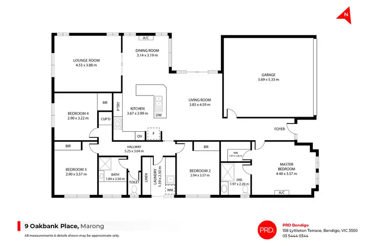 Floorplan of Homely house listing, 9 Oakbank Place, Marong VIC 3515