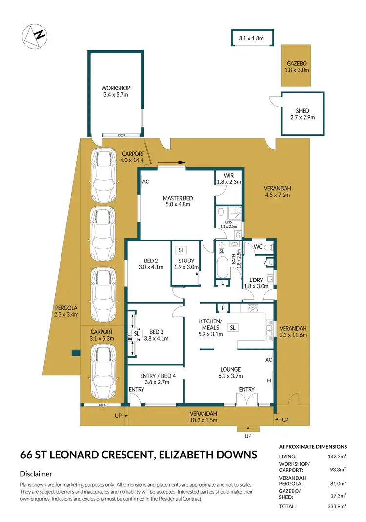 Floorplan of Homely house listing, 66 St Leonard Crescent, Elizabeth Downs SA 5113