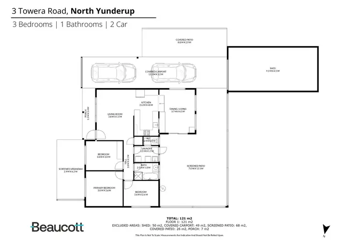 Floorplan of Homely house listing, 3 Towera Road, North Yunderup WA 6208