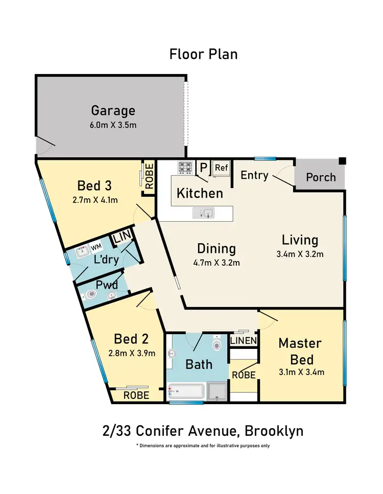 Floorplan of Homely house listing, 2/33 Conifer Avenue, Brooklyn VIC 3012