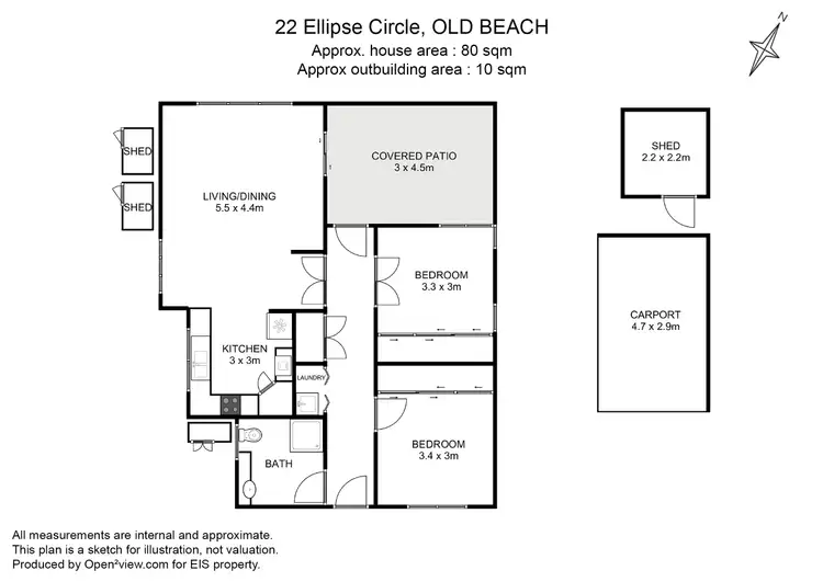 Floorplan of Homely retirement listing, 22 Ellipse Circle, Old Beach TAS 7017